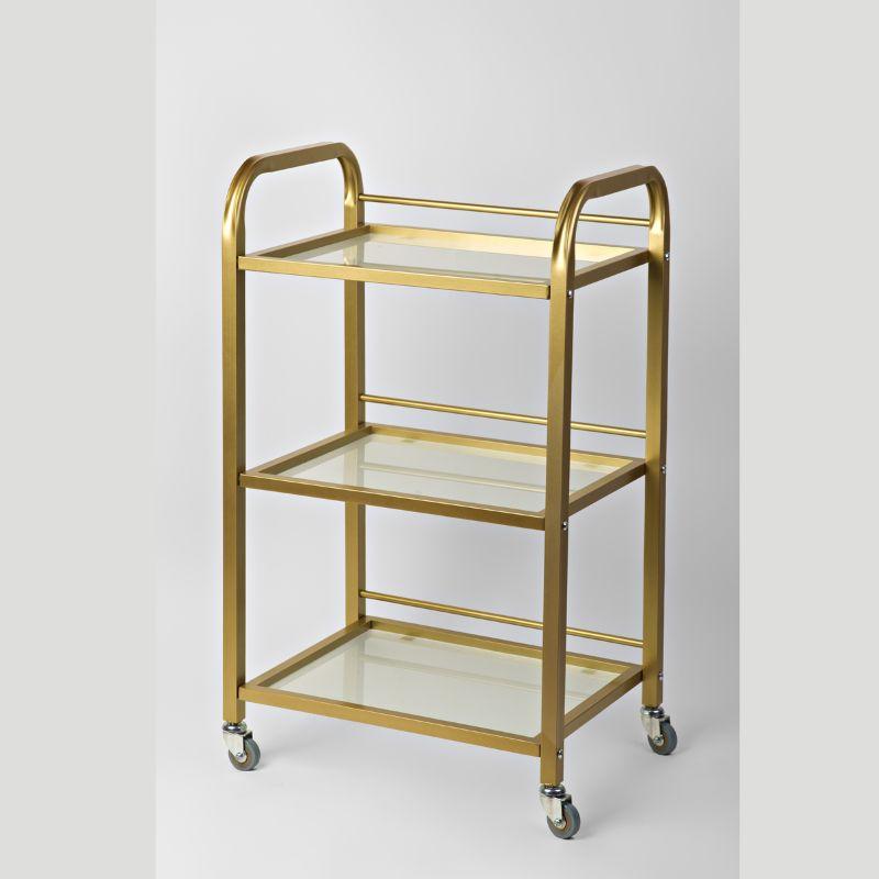 Столик-візок інструментальний з скляними поличками 920х550х400